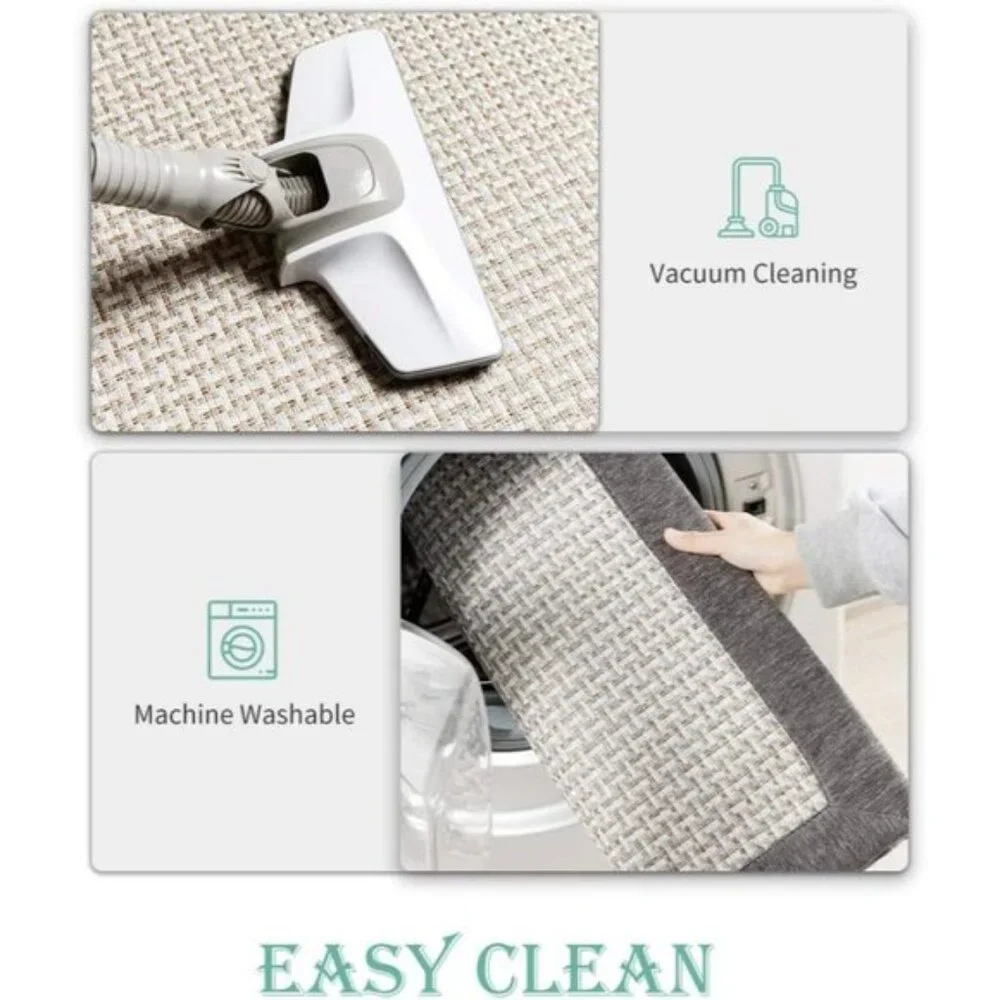 New 2Pcs Kitchen Rugs and Mats Se,t Non-Skid Washable Absorbent Sink Floor Mat